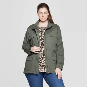 Ava & Viv Green Utility Jacket